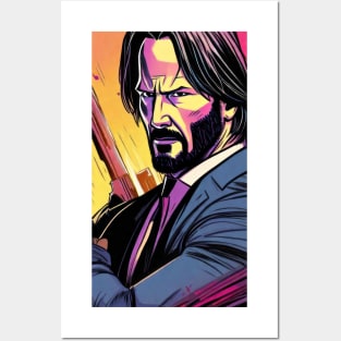 John Wick Comic book style_007 Posters and Art